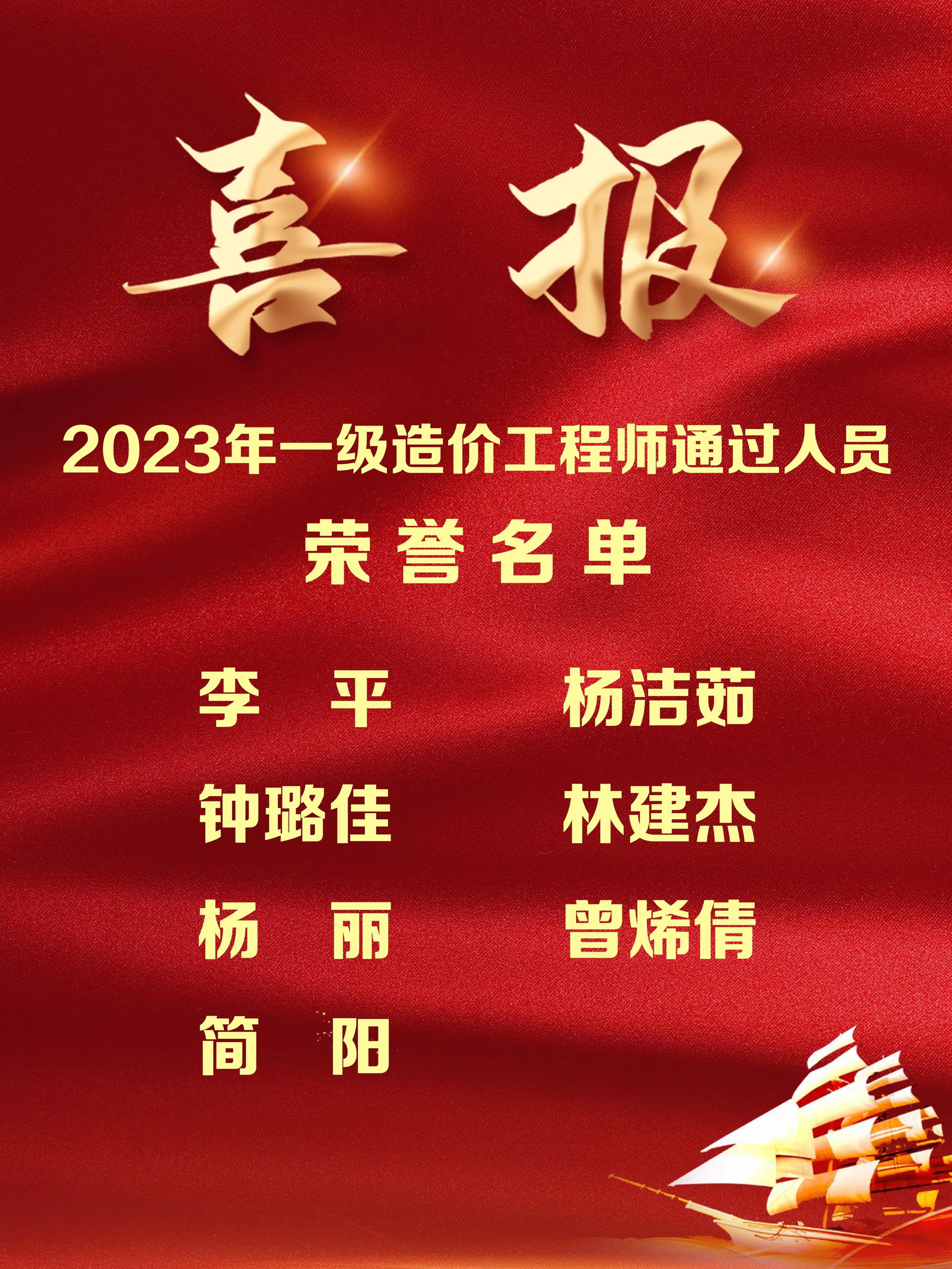 喜報(bào)！熱烈祝賀我司多名員工通過(guò)一級(jí)造價(jià)工程師考試！